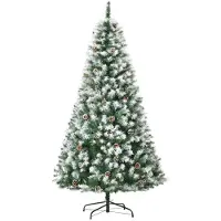 OEM Arbre de Noël artificiel, 180 cm de hauteur, avec 800 branches, 61 cônes, ignifuge, avec des extrémités enneigées.