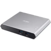 Aten US3310 Commutateur de station d'accueil 2 ports USB 3.2 Gen 1 Type-C avec Power Pass-through