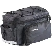 Pells Sacoche de porte-bagages Loculo 15 l, noir, hydrofuge, avec housse de pluie