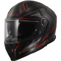 LS2 Helmets LS2 FF811 Vector II Alizer Helm, schwarz/rot, XL (61/62)