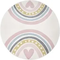 Tapis.nl Tapis pour enfants Kosmos rose 120 cm rond
