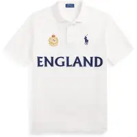 Ralph Lauren pour homme. 710B20867001 Polo d'Angleterre Classic Fit blanc (S), Casuel, Coton, Manche courte