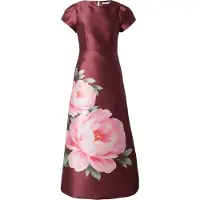 Vila Robe 'VISHINA' vert foncé / rose / lie de vin