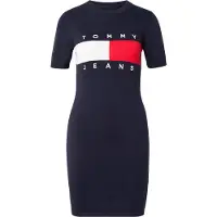Tommy Hilfiger Robes en maille 'Tommy Flag Slim Mini' marine / rouge / blanc