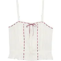 Superdry Lace Cami Sleeveless Top Blanc XS Femme
