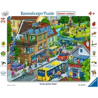 Ravensburger Puzzle cadre 24 pièces Notre verte, ville, dès 4 ans