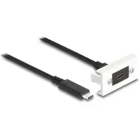 DeLOCK Easy 45 Module SuperSpeed USB 10 Gbps (USB 3.2 Gen 2) USB Type-C femelle vers USB Type-C mâle avec fouet de câble, 22,5 x 45 mm, 1 m, USB C, USB C, USB 3.2 Gen 2 (3.1 Gen 2), 10 Gbit/s, noir