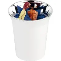 Aps Tischreste-/Besteckbehälter "TOP CHROME", Poubelle, Argent, Blanc