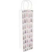 Sigel 5 Geschenktüten für Flaschen Pine trees Motiv 10,0 x 35,0 cm (5x)