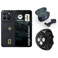 Motorola Pack Smartphone Edge 70 Fusion 6.78" 5G Double SIM 256 Go Fifa Edition Noir + Ecouteurs sans fil Moto Buds 2 Plus + Montre connectée Moto Watch Noir