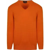 Steppin' Out Pull Cotton Cachemire Col V Orange