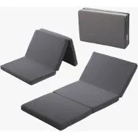 Tinynord Foldable travel mattress, 120x60 cm, gray (120 x 60 cm)