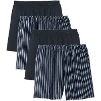 Calida Boxers 'Prints Benefits' bleu / bleu foncé / blanc cassé