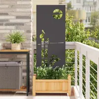 Syfax Écran de confidentialité de jardin Fretwork Noir 50 x 140 cm