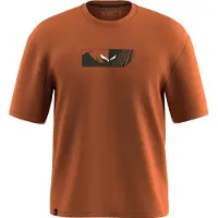 Salewa Eagle Hybrid Loose Short Sleeve T-shirt Marron M Homme