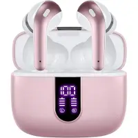 INF Écouteurs sans fil avec microphone et commande tactile Rose