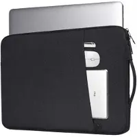 INF Sac d'ordinateur 14,1 / 15,4 pouces en toile, Sac ordinateur étanche Black