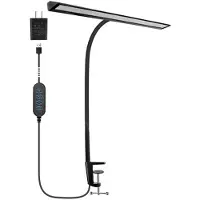 INF Lampe de table LED avec pince 5 modes de couleurs 5 niveaux de luminosité