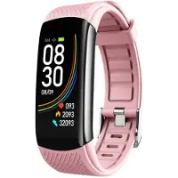 INF Bracelet d'activité avec moniteur de fréquence cardiaque et d'oxygène sanguin Pink