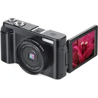 INF Appareil photo numérique 1080P 48 mégapixels Caméra Vlogging avec zoom 16X Rose