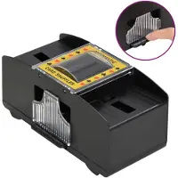 vidaXL Mélangeur de cartes automatique noir 2 jeux