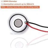 Zandona Lot de 2 Atomiseurs à Ultrasons 20 Mm 113 KHz Brumisateur Humidificateur Bricolage avec PCB 3,7-12 V
