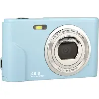 INF Appareil photo numérique 1080P 48 mégapixels Caméra Vlogging avec zoom 16X Bleu clair