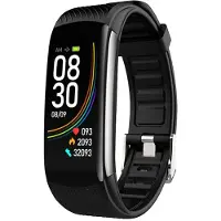 INF Bracelet d'activité avec moniteur de fréquence cardiaque et d'oxygène sanguin Black