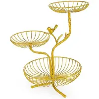Semoic Porte-panier à fruits à 3 niveaux – Étagère décorative pour bols
