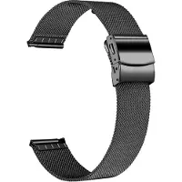 INF Bracelet en acier inoxydable pour Garmin Venu 3S / Forerunner 265s 18 mm Black