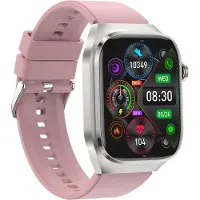 INF Montre intelligente avec ECG, fréquence cardiaque, tension artérielle, sommeil Pink