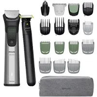 Philips Tondeuse multifonction MG9558/15 Série 9000, Argent, 0,2 mm, 1,2 cm, 0,2 mm, Polyvalente, Visage, Tête, Nez