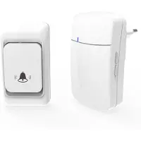 INF Sonnette sans fil pour une longue distance de transmission Blanc