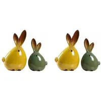 Semoic 4X Figurine de Lapin en Céramique, Décoration de Maison, Ameublement, Statues D'Animaux, Porcelaine, Art Moderne, Décoration de Maison, Artisanat,