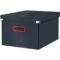 Esselte Boîte de Rangement - - Click & Store - Pliable - Couvercle Amovible - Format A4 - Gris