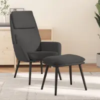 Prolenta Maison Exclusive - Fauteuil relax avec repose-pieds, tissu gris foncé