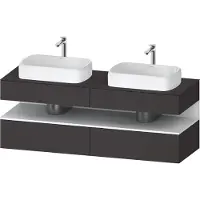 Duravit Collection One Meuble sous-vasque sur console, 2 tiroirs, 2 découpes, 1600x550x600mm, niche blanc mat, QA4779018800010
