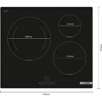 Bosch Table de cuisson à induction 60cm 3 feux noir - - PUJ611BB5E - série 4