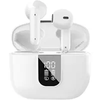 INF Écouteurs sans fil TWS avec suppression du bruit à 6 micros, J11 Pro White