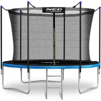 Nukido Trampoline de jardin 8ft/252cm avec filet d'intérieur et échelle