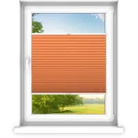 Time4blinds , Store plissé sur mesure, Sans perçage, 50x170 cm, Orange