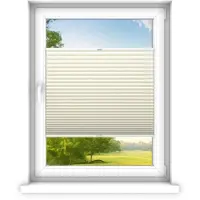 Time4blinds , Store plissé sur mesure, Sans perçage, 50x210 cm, Blanc crème