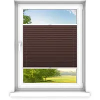 Time4blinds , Store plissé sur mesure, Sans perçage, 50x90 cm, Brun Classique