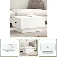 vidaXL Table basse blanche 60x45x31 cm Bois composite