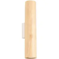 Sollux Applique LINO 2xGU10 10W bois/acier 30x8x6cm