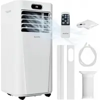 Auronic Climatiseur mobile - 3-en-1 - avec 2 kits de fixation pour fenêtres - Ventilateur - Déshumidificateur - 20 m²