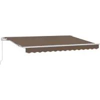 vidaXL Store à rallonge taupe 400 x 350 cm en polyester et aluminium