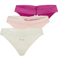 HUGO String crème / beige clair / rose foncé