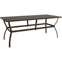 Prolenta Maison Exclusive - Table de jardin marron 190 x 80 x 72 cm en acier