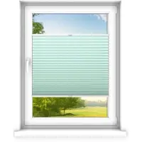 Time4blinds , Store plissé sur mesure, Sans perçage, 100x80 cm, Menthe